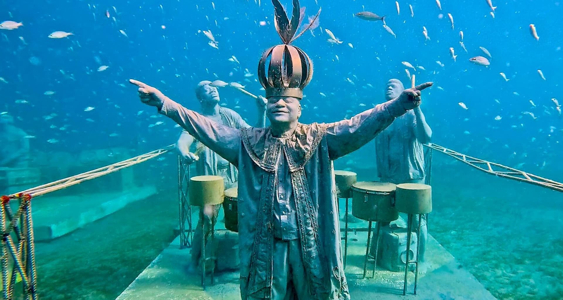 King Beau Beau sculpture in St Maarten reef sculpture park