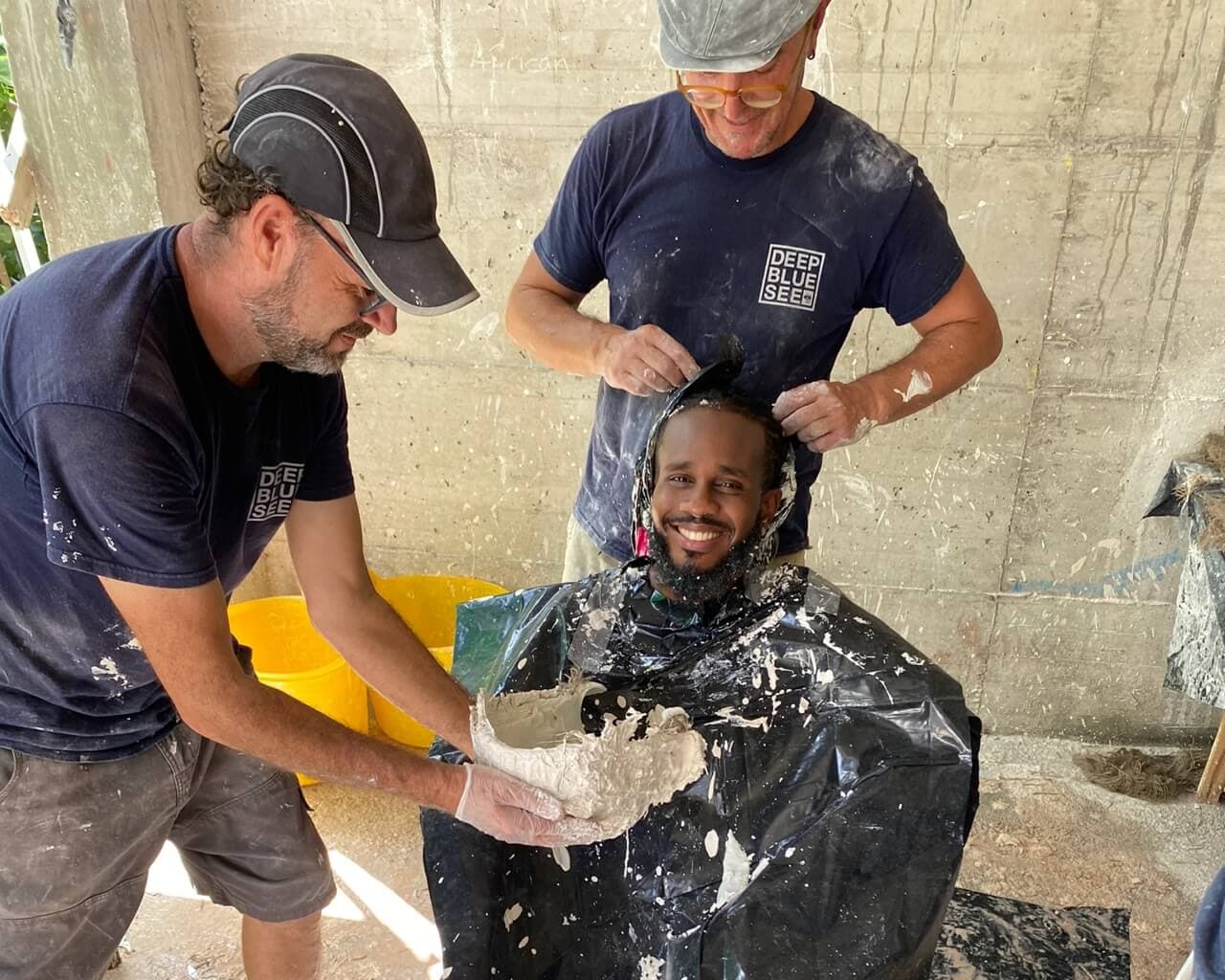 Team at work in St Maarten